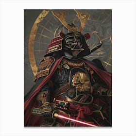 Darth Vader As A Vintagepunk Samurai 04 Canvas Print