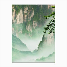 Zhangjiajie National Forest Park China Water Colour Poster Canvas Print