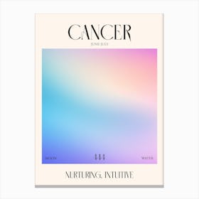 Cancer 1 Zodiac Sign Canvas Print