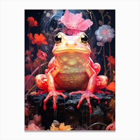 Frog In The Garden Canvas Print