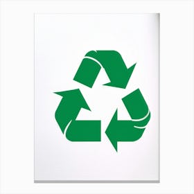 Environment Centric Illustration Depicting An Iconic Abstract Triangular Recycling Symbol Intertwin Canvas Print