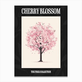 Cherry Blossom Tree Pixel Illustration 1 Poster Canvas Print
