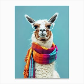 Llama With Glasses 2 Canvas Print