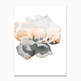 Rose Cityscape Canvas Print