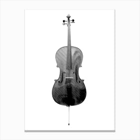 Cello Line Art Canvas Print