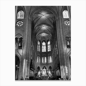 Inside Old Notre Dame Cathedral (Paris Series) Canvas Print