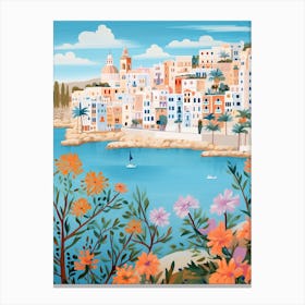 Ibiza Spain 1 Illustration Canvas Print