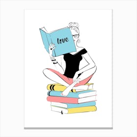 Book Love Reader Canvas Print