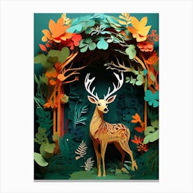 Deer In The Forest 6 Canvas Print