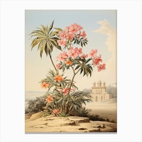 Frangipani Flower Victorian Style 2 Canvas Print