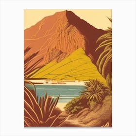 La Palma Canary Islands Spain Vintage Sketch Tropical Destination Canvas Print