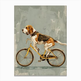 Beagle On A Bike 1 Canvas Print