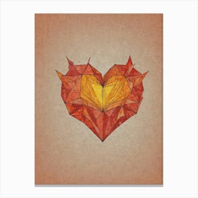 Heart Of Polygons Canvas Print