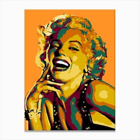 Marilyn Monroe in Pop Art Illustration Canvas Print