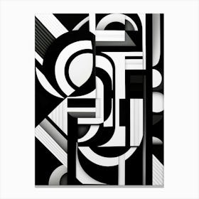 Unity Abstract Black And White 2 Canvas Print