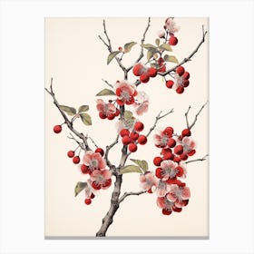Sakura Cherry Blossom 5 Vintage Japanese Botanical Canvas Print