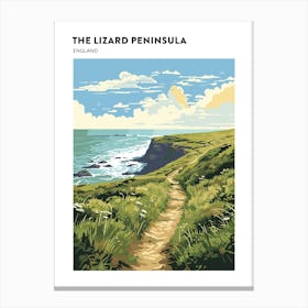 The Lizard Peninsula Coastal Path England 1 Hiking Trail Landscape Poster Canvas Print