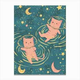 Cats In Space 1 Canvas Print