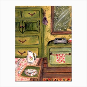 Cozy Cottage Kitchen Art Print Canvas Print