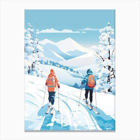 Niseko   Hokkaido Japan, Ski Resort Illustration 1 Canvas Print