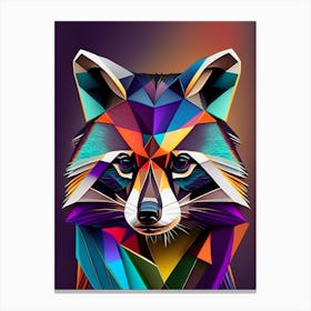 Tres Marias Raccoon Modern Geometric Canvas Print