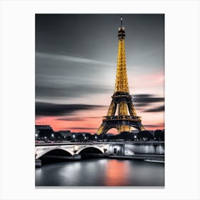 Eiffel Tower At Dusk 2 Canvas Print