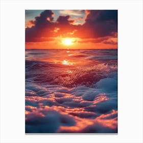 Sunset In The Ocean Canvas Print