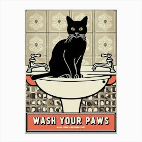 Wash Your Paws 25 Canvas Print