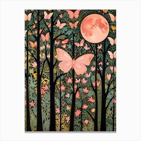 William Morris Butterfly In The Forest Canvas Print