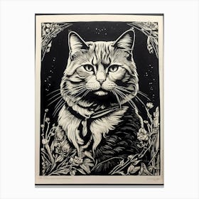 Cat In The Garden Canvas Print