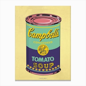 CAMPBELL´S SOUP TURQUOISE | POP ART Digital creation | THE BEST OF POP ART, NOW IN DIGITAL VERSIONS! Prints with bright colors, sharp images and high image resolution. Canvas Print