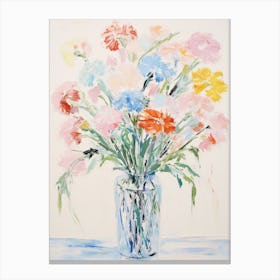 Flower Painting Fauvist Style Carnation 2 Canvas Print