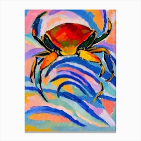 Blue Crab Matisse Inspired Canvas Print
