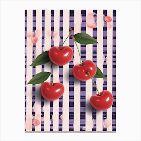 Summer Cherries Illustration 4 Canvas Print