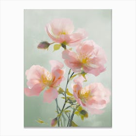 Apple Blossom Flowers Acrylic Pastel Colours 2 Canvas Print