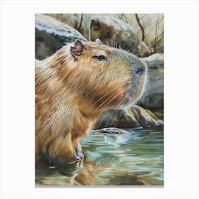 Capybara Pastel Watercolour 3 Leinwandbild