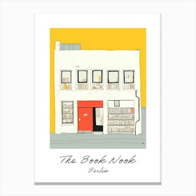Berlin The Book Nook Pastel Colours 6 Poster Canvas Print