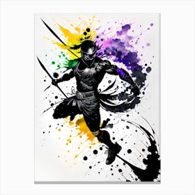 Ninja - Splatter Canvas Print