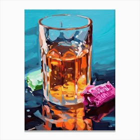 A Glass Of Water Oil Painting 3 Canvas Print