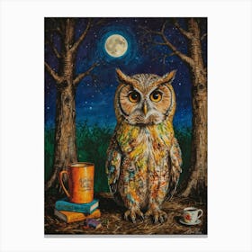 Owl In The Woods Canvas Print