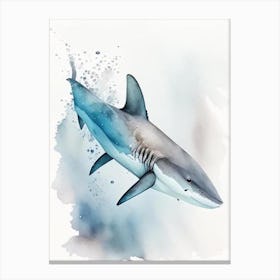 Galapagos Shark 3 Watercolour Canvas Print