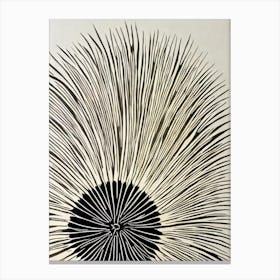 Sea Urchin Linocut Canvas Print