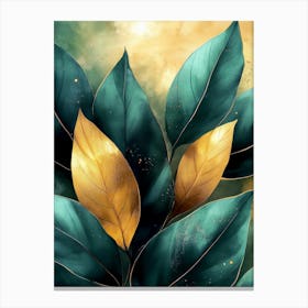 Gold Leaves Canvas Print