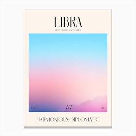 Libra Zodiac Sign Canvas Print