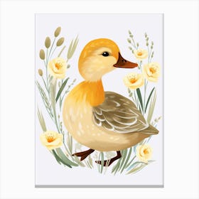Baby Animal Illustration  Duck 2 Canvas Print