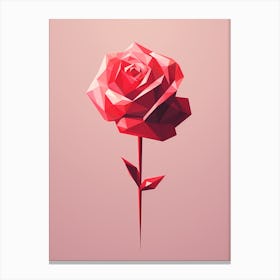 Polygonal Rose 5 Canvas Print