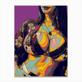 Abstract Geometric Sexy Girl (47) Canvas Print