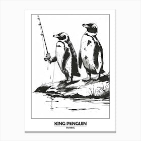Penguin Fishing Poster 1 Canvas Print