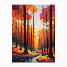 Sunset In The Woods 11 Canvas Print