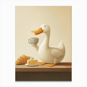 Coffee Duck Canvas Print
